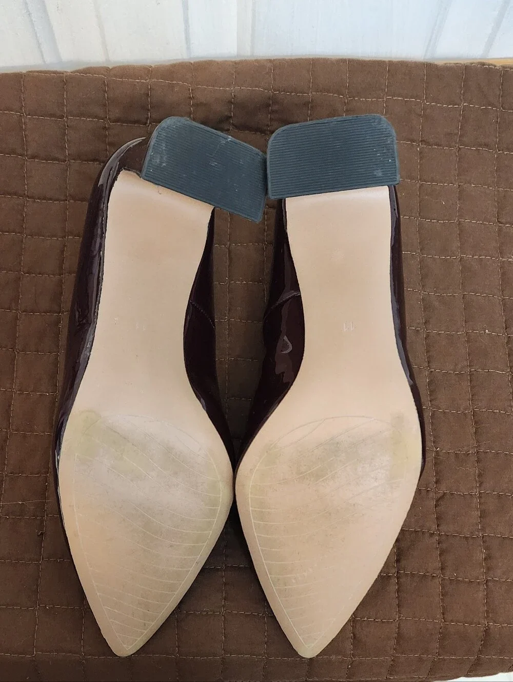 Michael Shannon Jenelle Burgundy Patent Pumps Women’s Size 11 Pointed Toe Heels